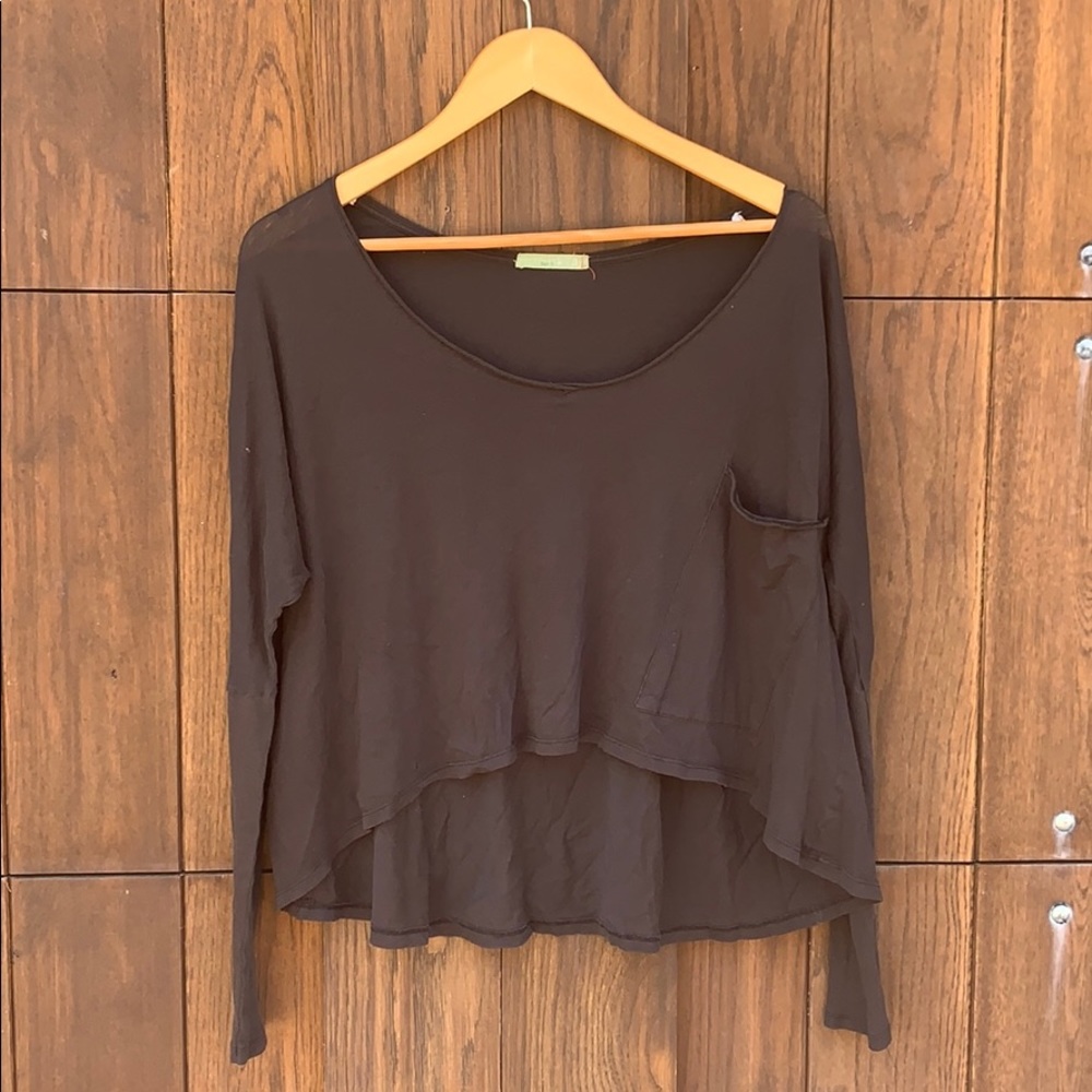 Long sleeve black flowy shirt